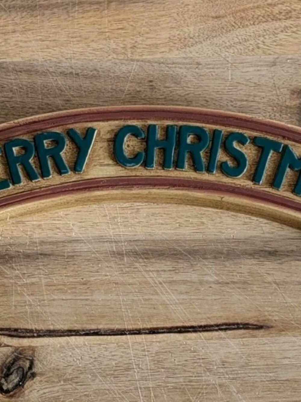 VINTAGE HOMCO "Merry Christmas" PLASTIC Holiday PLAQUE SIGN WALL DECOR